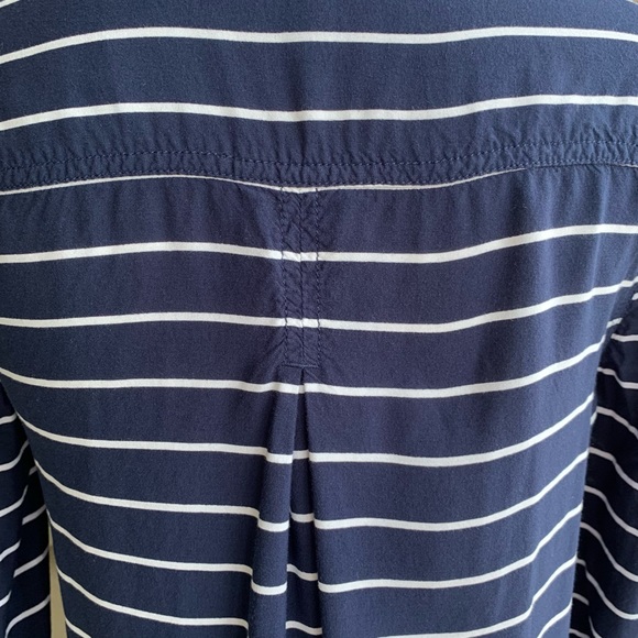 •Beachlunchlounge• Striped Tab Sleeve Blouse-SizeS - Picture 7 of 11